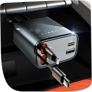 69W Retractable Car Charger   شاحن سيارة قابل للسحب 69 واط