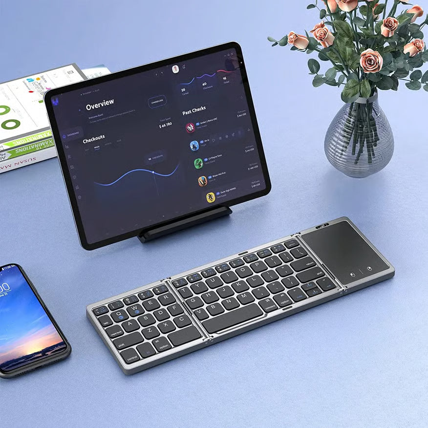 <p><strong>dual bluetooth 5.1</strong> <em>folding keyboard</em></p>